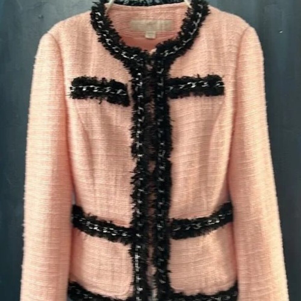 Boston Proper Pink Tweed Jacket - Size 8 FREE SHIPPING!